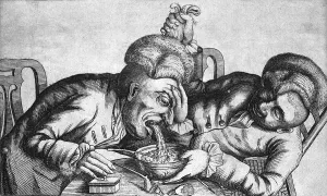 Drinks Prints: Caricature of Two Alcoholics, 1773