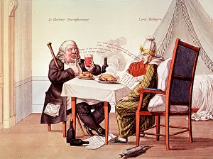 Patient Prints: Caricature of Fat Doctor Prescribing Diet