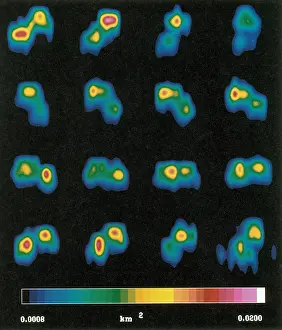 Observatory Prints: Castalia Asteroid Sequence, False-Color Coding, 1989