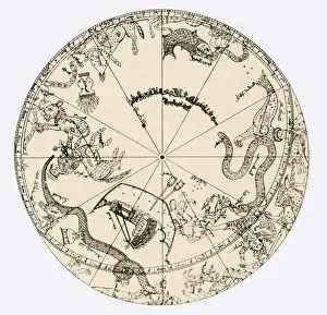 Globe Prints: Celestial Globe Illustration