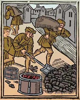 Order Prints: Charcoal Burners, Medieval Tradesmen
