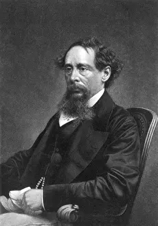 Novelist Prints: Charles Dickens, English Author