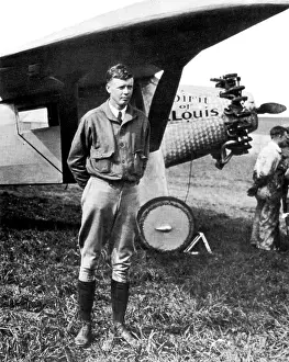 Aviation Prints: Charles Lindbergh, American Aviator