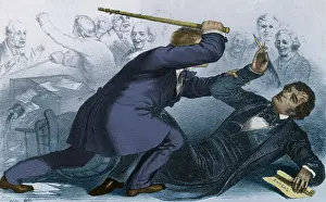 Senator Prints: Charles Sumner Attacked by Andrew Butler