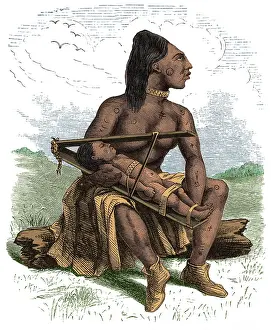 Mothers Prints: Chinook Woman and Child, 19th Century