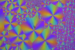 Polarized Prints: Cholesteryl Acetate Crystals under a microscope