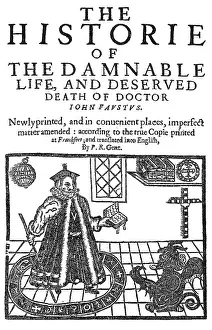 1636 Prints: Christopher Marlowe 'Faustus', Title Page, 1636