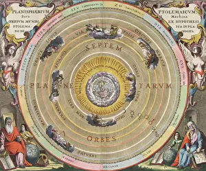 Harmonia Prints: Claudius Ptolemy Planisphere, Harmonia Macrocosmica, 1660