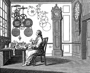 Horology Prints: Clockmaker, 1748