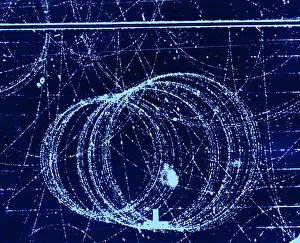 Subatomic Prints: Cloud Chamber Event, Electron and Positron
