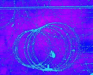 Subatomic Prints: Cloud Chamber Event, Electron and Positron