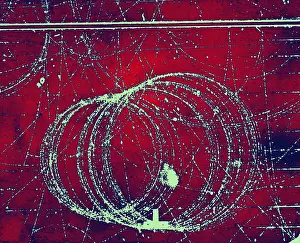 Subatomic Prints: Cloud Chamber Event, Electron and Positron