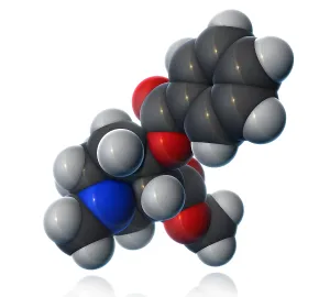 Atomic Prints: Cocaine Molecular Model