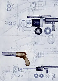 Weapon Prints: Colt Pistol, US Patent Diagram