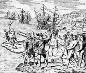 Caribbean Prints: Columbus in Hispaniola, 1492