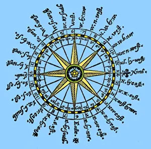 Rose Prints: Compass Rose, 1607