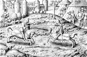 Carolingian Prints: Conquests of Charlemagne, Roland and Oliver Duel