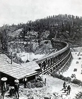 Construction Prints: Construction of Central Pacific Railroad, 1877