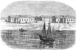 Hospital Prints: Convalescent Hospital, Hart Island, 1877