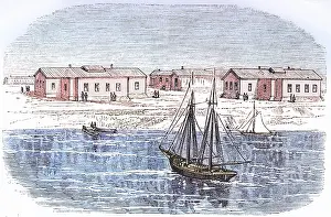 Hospital Prints: Convalescent Hospital, Hart Island, 1877