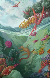 2024 Prints: Cretaceous Sea, Illustration