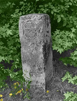 Cultural Prints: Crownstone Marker along Mason-Dixon Line