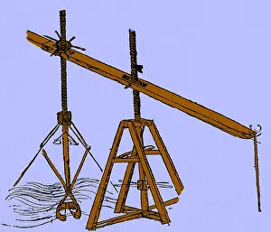 Technology Prints: Da Vinci Invention, Dredge Machine