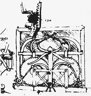Codex Prints: Da Vinci Invention, Self-Propelling Car