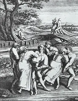 Best Sellers Part IV Prints: Dancing Mania, Example of Mass Hysteria, Etching, 1564, Psychology