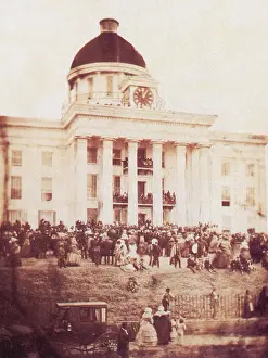 Davis Prints: Davis Sworn In, President of the Confederacy, 1861