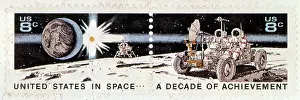 Moon Prints: A Decade of Achievement, U.S. Postage Stamp, 1971