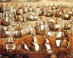 Fleet Prints: Defeat of the Spanish Armada, 1588