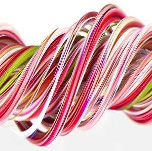 Pattern Prints: A digital streak image of pink carnation flowers