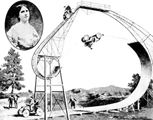 Performer Prints: Dip of Death, Mauricia de Tiers, French Daredevil
