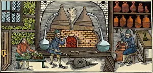Medical Prints: Distillation, Middle Ages