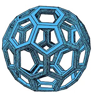 Linear Prints: De Divina Proportione, Icosahedron Figure, 1509