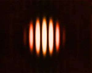Beam Prints: Double Slit Diffraction Pattern