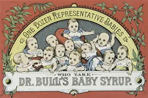 Vintage Nostalgia Prints: Dr. Bull's Baby Syrup, Trade Card, 1877