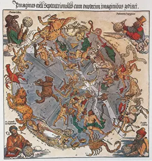 Asterism Prints: Durer Star Map, 1515
