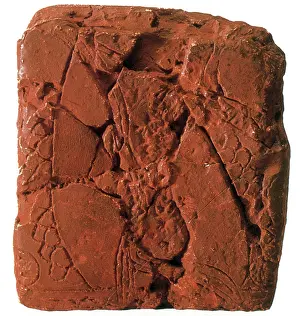 Text Prints: Early Map, Babylonian Clay Tablet, 6200 BC