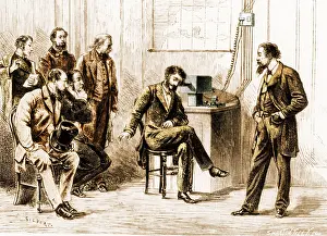 Communicating Prints: Early telephone demonstration