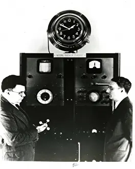 Horology Prints: Edward Condon with First Atomic Clock