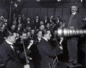 Composer Prints: Edward Elgar Recording Session, 1914