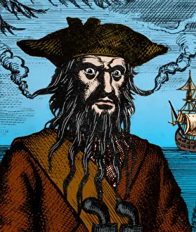 Best Sellers Part II Prints: Edward Teach AKA Blackbeard, English Pirate