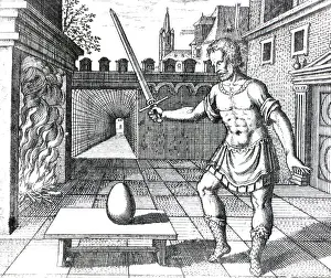 Sword Prints: Take An Egg and Smite It With A Fiery Sword, 1617