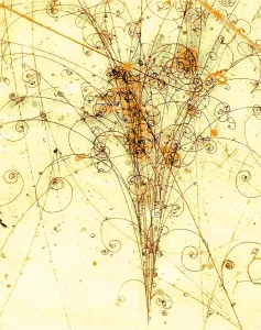 Force Prints: Electron-positron particle shower