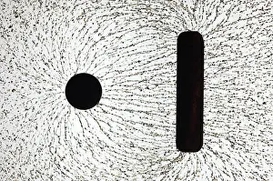 Mixed Science Images Prints: Electrostatic Field Lines (Unlike Charges)