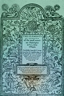 Printed Prints: Elements of Geometry, Frontispiece, 16th Century