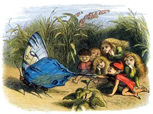 Folklore Prints: Elf Teasing a Butterfly, Legendary Creatures