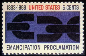 Abraham Prints: Emancipation Proclamation, US Postage Stamp, 1963